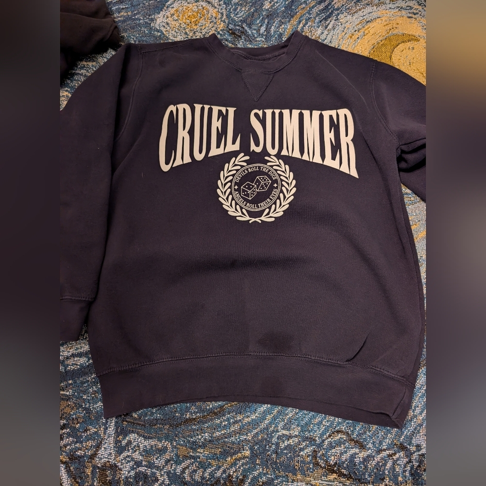 Cruel Summer Taylor Swift Navy Blue Sweater